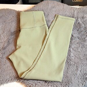 Athleta Ribbed Leggings in Light Green